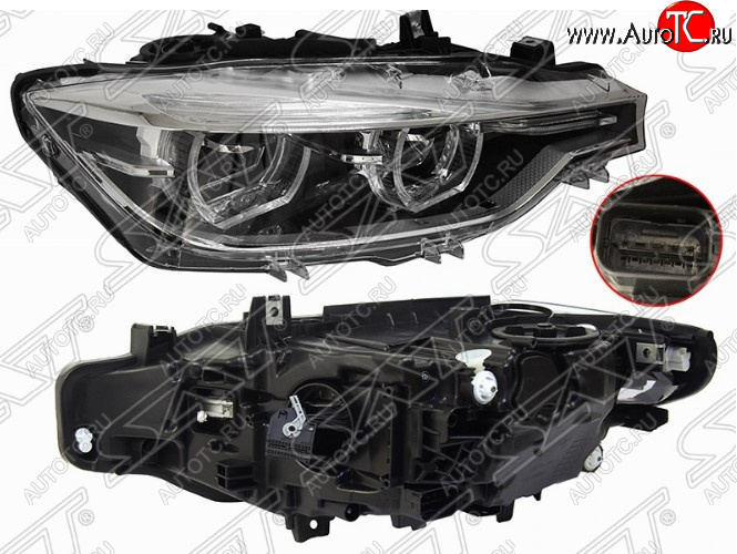 16 699 р. Правая передняя фара SAT (LED) BMW 3 серия F30 седан рестайлинг (2015-2018)  с доставкой в г. Вологда