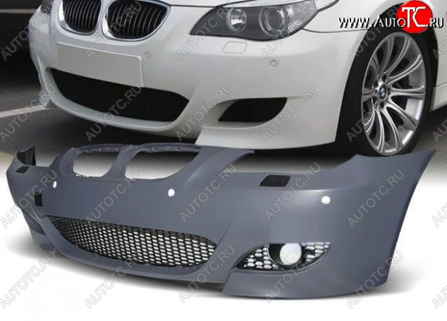 24 249 р. Передний бампер M5 Style BMW 5 серия E60 седан дорестайлинг (2003-2007) (Неокрашенный)  с доставкой в г. Вологда