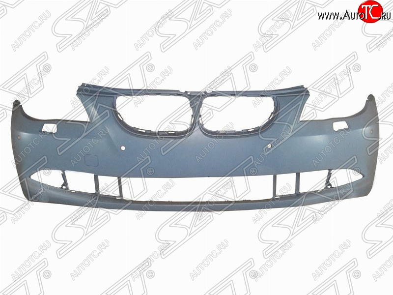 3 299 р. Передний бампер SAT (с отв. под омыватели и сонары, пр-во Тайвань) BMW 5 серия E60 седан дорестайлинг (2003-2007) (Неокрашенный)  с доставкой в г. Вологда