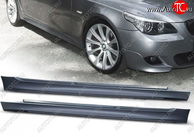 17 449 р. Пороги накладки E61 (Sedan) M-pakiet BMW 5 серия E60 седан дорестайлинг (2003-2007) (Неокрашенные)  с доставкой в г. Вологда