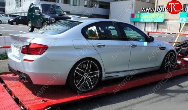 6 749 р. Лип спойлер CT v1 BMW 5 серия F10 седан дорестайлинг (2009-2013) (Неокрашенный)  с доставкой в г. Вологда