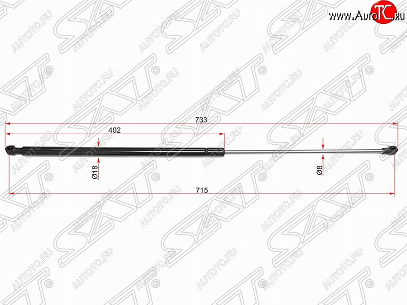 679 р. Упор капота SAT (газовый) BMW 7 серия E65,E66, E67, E68 дорестайлинг, седан (2001-2005)  с доставкой в г. Вологда