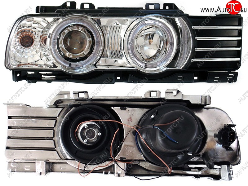 13 399 р. Правая передняя фара SAT (цельная с габаритом) BMW 5 серия E34 седан дорестайлинг (1988-1994)  с доставкой в г. Вологда