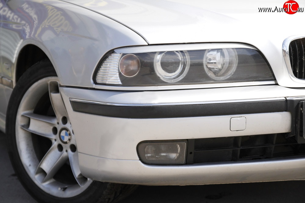 759 р. Реснички на фары RA BMW 5 серия E39 седан рестайлинг (2000-2003) (Неокрашенные)  с доставкой в г. Вологда