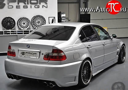 11 799 р. Задний бампер Prior Design BMW 3 серия E46 седан дорестайлинг (1998-2001) (Неокрашенный)  с доставкой в г. Вологда