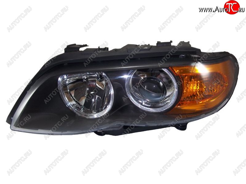 13 549 р. Левая передняя фара SAT (с желтым габаритом) BMW X5 E53 рестайлинг (2003-2006)  с доставкой в г. Вологда
