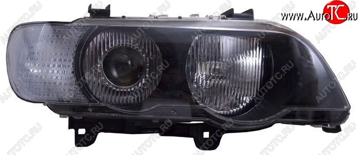 11 699 р. Правая передняя фара SAT (линза, белый поворот) BMW X5 E53 дорестайлинг (1999-2003)  с доставкой в г. Вологда