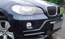 1 499 р. Реснички на фары CT BMW X5 E70 дорестайлинг (2006-2010) (Неокрашенные)  с доставкой в г. Вологда. Увеличить фотографию 2