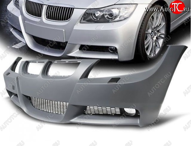 38 449 р. Передний бампер M-pakiet BMW 3 серия E90 седан дорестайлинг (2004-2008) (Неокрашенный)  с доставкой в г. Вологда