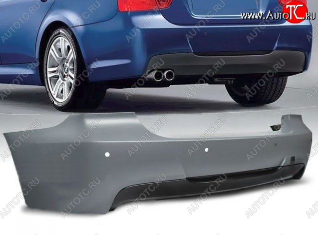 37 949 р. Задний бампер (дорестайлинг) M-pakiet BMW 3 серия E90 седан дорестайлинг (2004-2008) (Неокрашенный)  с доставкой в г. Вологда