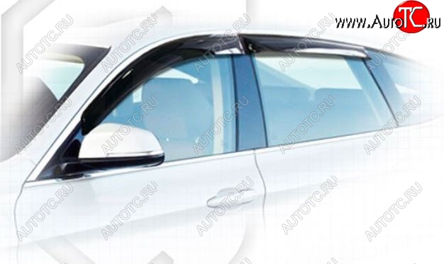 1 999 р. Дефлектора окон CA-Plastiс BMW 3 серия F30 седан рестайлинг (2015-2018) (Classic черный, Без хром.молдинга)  с доставкой в г. Вологда