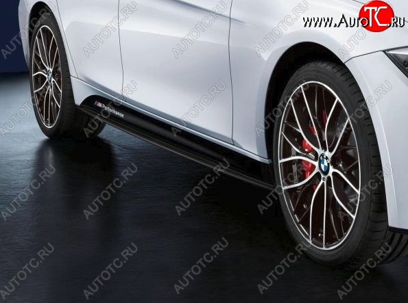 22 199 р. Пороги накладки M-performance BMW 3 серия F30 седан дорестайлинг (2012-2015) (Неокрашенные)  с доставкой в г. Вологда
