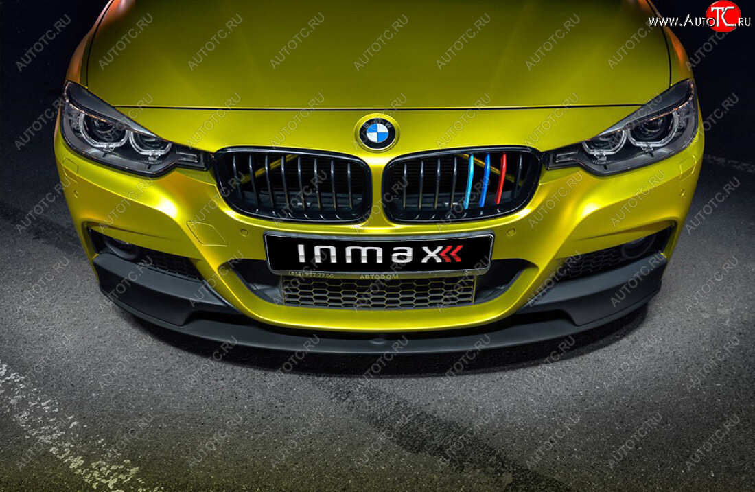 111 499 р. Сплиттер переднего М-бампера М-Perfomance BMW 3 серия F30 седан дорестайлинг (2012-2015) (цвет: черный глянец)  с доставкой в г. Вологда