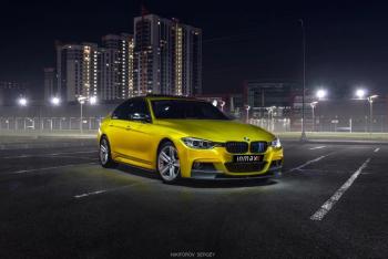 111 499 р. Сплиттер переднего М-бампера М-Perfomance BMW 3 серия F30 седан дорестайлинг (2012-2015) (цвет: черный глянец)  с доставкой в г. Вологда. Увеличить фотографию 2