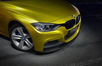 111 499 р. Сплиттер переднего М-бампера М-Perfomance BMW 3 серия F30 седан дорестайлинг (2012-2015) (цвет: черный глянец)  с доставкой в г. Вологда. Увеличить фотографию 3