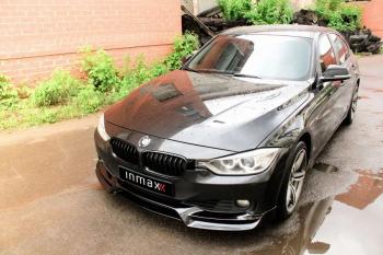 12 949 р. Юбка переднего бампера (Sport,Luxury, SE) INMAX BMW 3 серия F30 седан дорестайлинг (2012-2015) (Неокрашенный)  с доставкой в г. Вологда. Увеличить фотографию 2