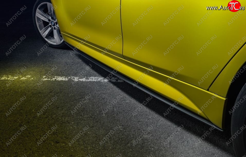 8 499 р. Накладки на пластиковые пороги INMAX M-Perfomance BMW 3 серия F30 седан дорестайлинг (2012-2015) (черный матовый)  с доставкой в г. Вологда