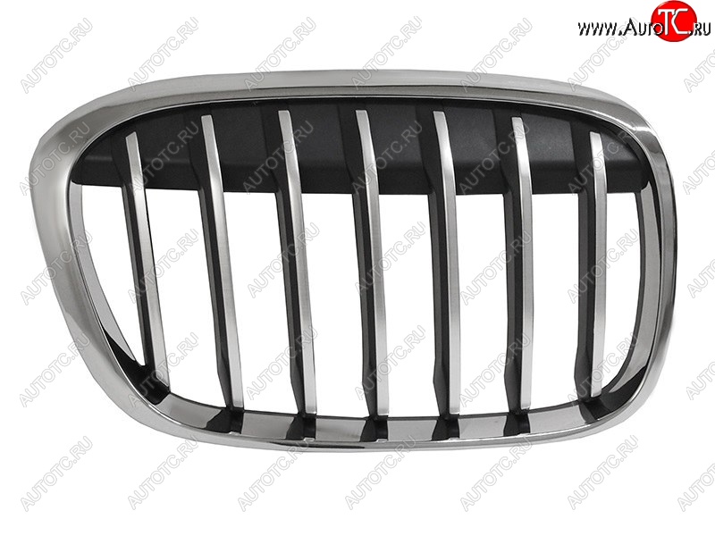 2 779 р. Правая решетка радиатора SAT (черная с хромом) BMW X1 F48 дорестайлинг (2015-2019)  с доставкой в г. Вологда