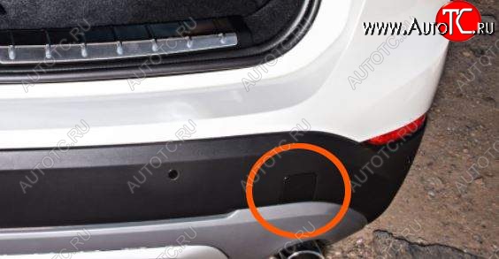 293 р. Заглушка в задний бампер SAT (под крюк)  BMW X1  F48 (2015-2019) дорестайлинг (Неокрашенная)  с доставкой в г. Вологда