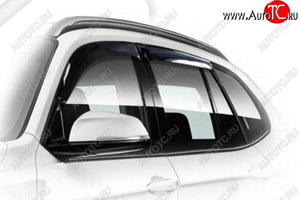 1 999 р. Дефлектора окон CA-Plastiс BMW X1 E84 (2009-2015) (Classic полупрозрачный, Без хром.молдинга)  с доставкой в г. Вологда