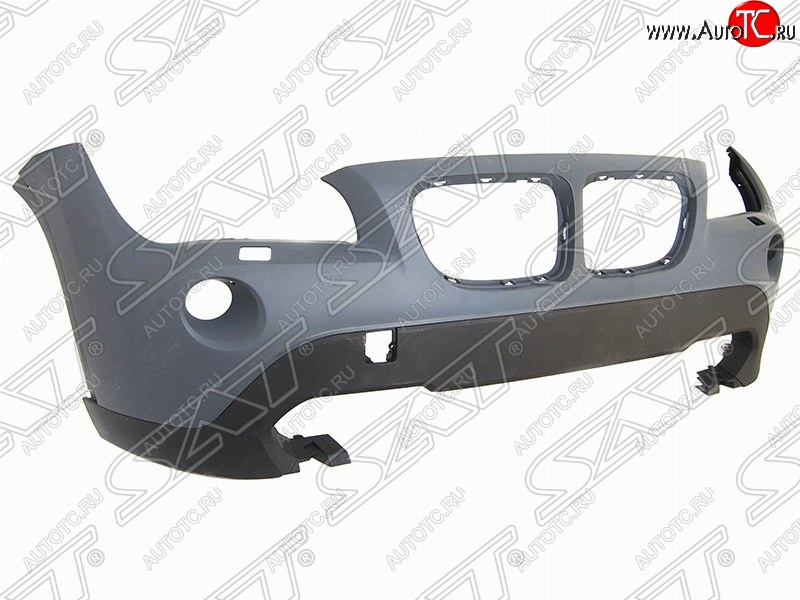 16 949 р. Передний бампер SAT (с отв. под омыватели фар) BMW X1 E84 (2009-2015) (Неокрашенный)  с доставкой в г. Вологда