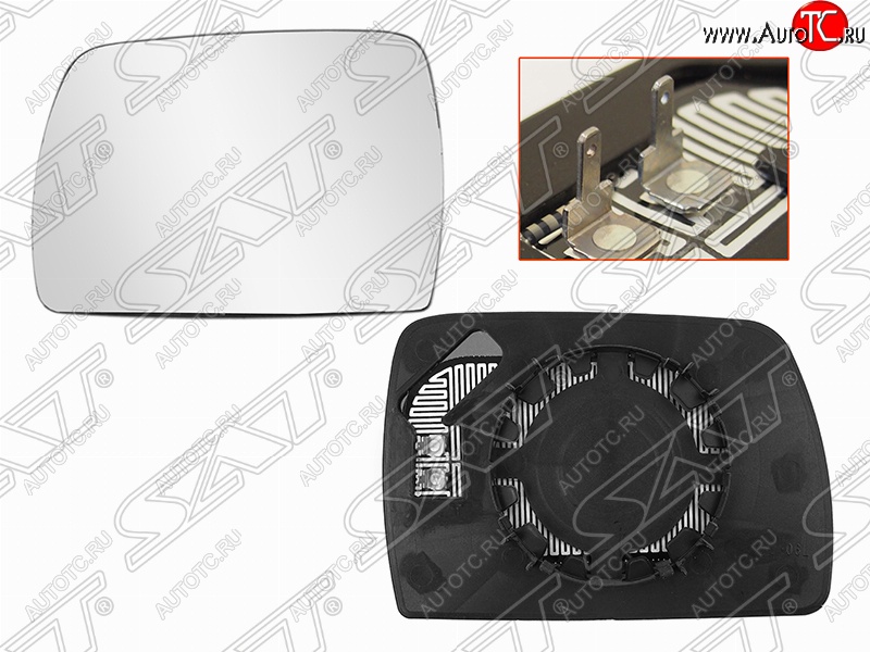 659 р. Левое полотно зеркала SAT (голубой, асферическое с обогревом) BMW X3 E83 (2003-2009)  с доставкой в г. Вологда
