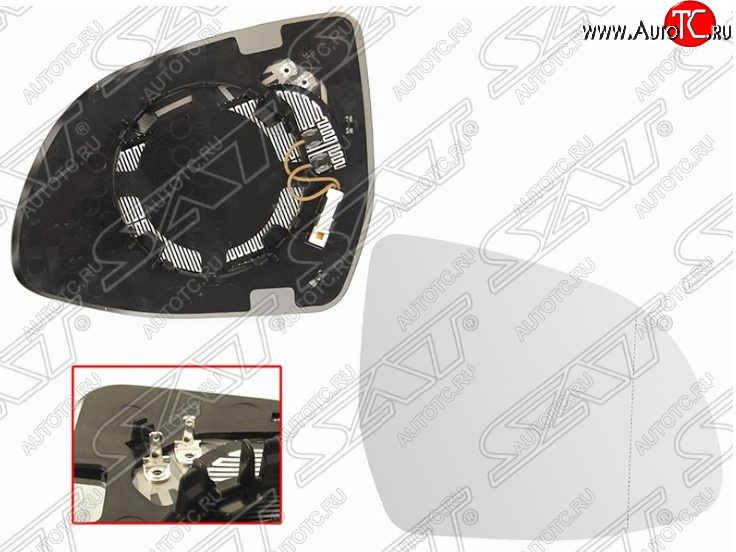 1 299 р. Правое полотно зеркала SAT (асферическое, с обогревом) BMW X3 F25 дорестайлинг (2010-2014)  с доставкой в г. Вологда