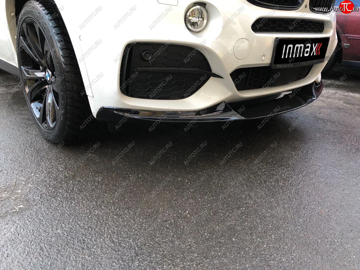 21 999 р. Сплиттер переднего бампера M-Performance BMW X6 F16 (2014-2020) (цвет: черный глянец)  с доставкой в г. Вологда