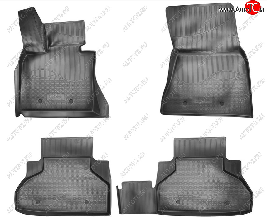 3 199 р. Комплект ковриков в салон Norplast Unidec BMW X6 F16 (2014-2020) (Цвет: черный)  с доставкой в г. Вологда