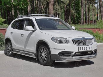 16 549 р. Защита переднего бампера (2 трубыØ42 мм, нержавейка) SLITKOFF Brilliance V5 (2012-2018)  с доставкой в г. Вологда. Увеличить фотографию 3