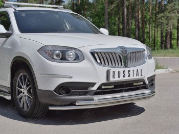 16 549 р. Защита переднего бампера (2 трубыØ42 мм, нержавейка) SLITKOFF Brilliance V5 (2012-2018)  с доставкой в г. Вологда. Увеличить фотографию 4