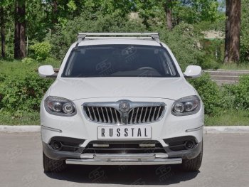 18 999 р. Защита переднего бампера (2 трубыØ63 и 42 мм, нержавейка) SLITKOFF Brilliance V5 (2012-2018)  с доставкой в г. Вологда. Увеличить фотографию 3