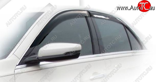 1 999 р. Дефлектора окон CA-Plastic  Cadillac CTS  седан (2013-2019) (Classic полупрозрачный, Без хром.молдинга)  с доставкой в г. Вологда