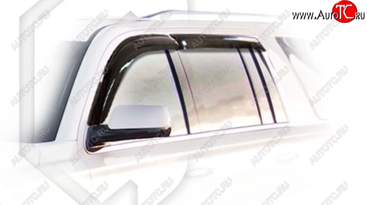2 299 р. Дефлектора окон CA-Plastic Cadillac Escalade GMTK2 джип 5 дв. короткая база (2015-2020) (Classic полупрозрачный, Без хром.молдинга)  с доставкой в г. Вологда
