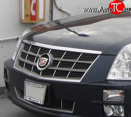8 149 р. Решетка радиатора Standart Cadillac STS седан рестайлинг (2008-2012) (Неокрашенная)  с доставкой в г. Вологда