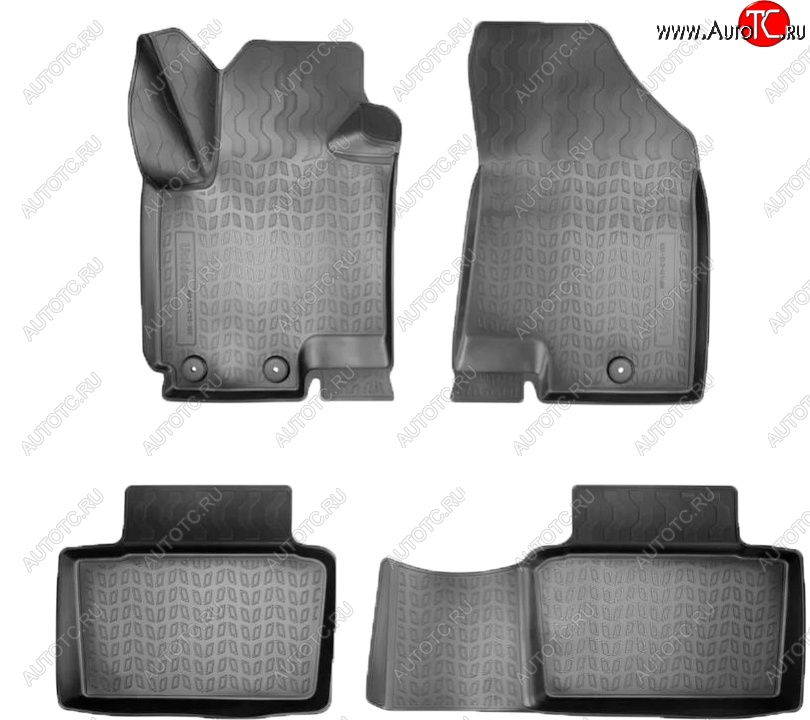 1 979 р. Коврики салонные Noplast (3D) Changan CS35 Plus дорестайлинг (2018-2022) (Черные)  с доставкой в г. Вологда