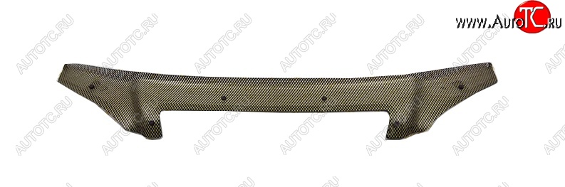 2 299 р. Дефлектор капота CA-Plastiс  Chery Amulet (Corda)  A15 (2003-2010) лифтбэк (Шелкография карбон-золото)  с доставкой в г. Вологда