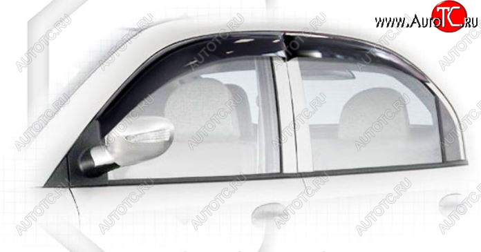1 999 р. Дефлектора окон CA-Plastiс  Chery QQ6 (2006-2010) (Classic полупрозрачный, Без хром.молдинга)  с доставкой в г. Вологда