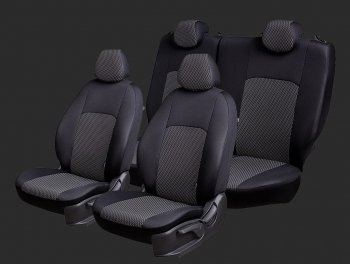 Чехлы для сидений Lord Autofashion Дублин (жаккард, спинка 60/40, 3 Г-образных подголовника) Chery Tiggo 3x дорестайлинг (2017-2020)