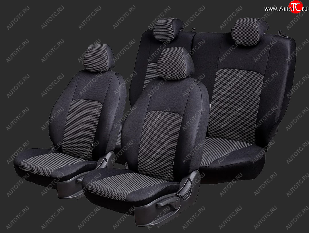 5 399 р. Чехлы для сидений Lord Autofashion Дублин (жаккард, спинка 60/40, 3 Г-образных подголовника) Chery Tiggo 3x дорестайлинг (2017-2020) (Черный, вставка Прямоугольник черный)  с доставкой в г. Вологда