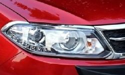 4 299 р. Накладки на фары СТ Chery Tiggo 5 (T21) дорестайлинг (2014-2017) (Неокрашенные)  с доставкой в г. Вологда. Увеличить фотографию 2