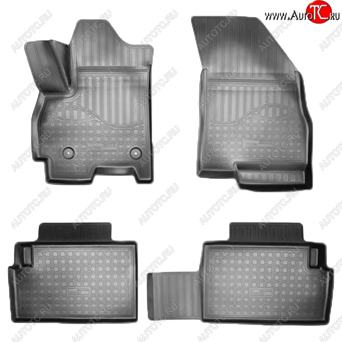 2 649 р. Коврики салонные Noplast (3D) Chery Tiggo 7 (2016-2020) (Черные)  с доставкой в г. Вологда
