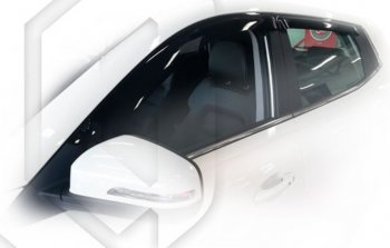 1 999 р. Дефлектора окон CA-Plastic  Chery Tiggo 4 (2018-2023) 1-ый рестайлинг (серия Classic полупрозрачный, Без хром молдинга)  с доставкой в г. Вологда. Увеличить фотографию 2
