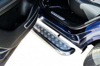 17 699 р. Защита порогов Slitkoff (Ø 57 мм, с листом) Chery Tiggo 8 1 T18 рестайлинг (2019-2023)  с доставкой в г. Вологда. Увеличить фотографию 7