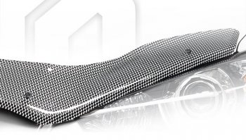 2 479 р. Дефлектор капота (2006-2010) CA-Plastik  Chery Tiggo T11 (2005-2013) дорестайлинг (серия Шелкография карбон-серебро)  с доставкой в г. Вологда. Увеличить фотографию 2