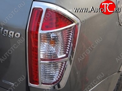 3 599 р. Накладки на фонари СТ Chery Tiggo T11 дорестайлинг (2005-2013) (Неокрашенные)  с доставкой в г. Вологда