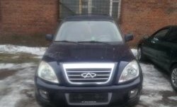 1 539 р. Сетка на бампер Russtal (хром) Chery Tiggo T11 дорестайлинг (2005-2013)  с доставкой в г. Вологда. Увеличить фотографию 2