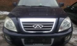 1 539 р. Сетка на бампер Russtal (хром) Chery Tiggo T11 дорестайлинг (2005-2013)  с доставкой в г. Вологда. Увеличить фотографию 5