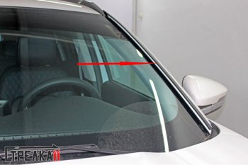 1 699 р. Водостоки лобового стекла Стрелка 11  EXEED TXL (2020-2025)  дорестайлинг, 1-ый рестайлинг  с доставкой в г. Вологда. Увеличить фотографию 2