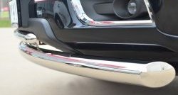 24 699 р. Защита переднего бампера (2 трубыØ76 и 42 мм, нержавейка) SLITKOFF Chevrolet Trailblazer GM800 дорестайлинг (2012-2016)  с доставкой в г. Вологда. Увеличить фотографию 3